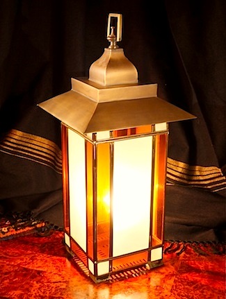 brass Moroccan table lamp