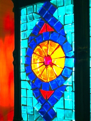 detail of Turkish mosaic lamp