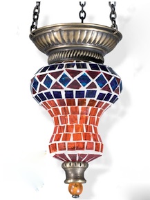 Turkish mosaic tulip lamp