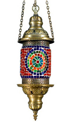Turkish Hanging mosaic lamp