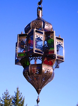 Traditional pendant Brass Moroccan lantern