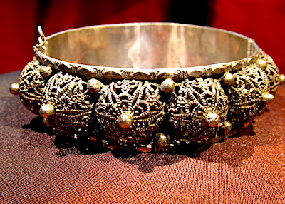 Moroccan silver filigree bracelet
