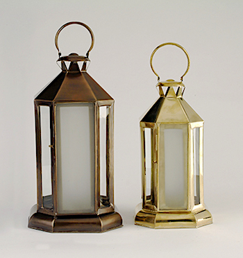 Moroccan brass candle lantern