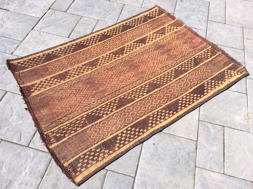 Vintage Tuareg Reed & Leather mat