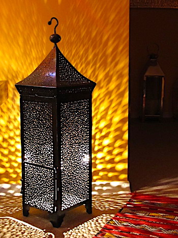 Moroccan iron garden lantern