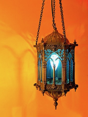 Vintage Turkish lam with gothic windows
